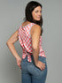 The Tie Back Tank - Gingham / Grey